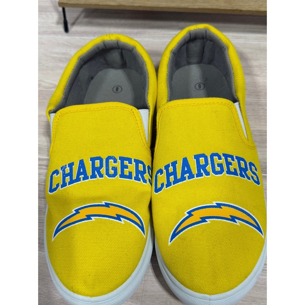 FOCO Los Angeles Chargers Slip On Canvas Shoes Womens Size 8 NFL Team Sneaker